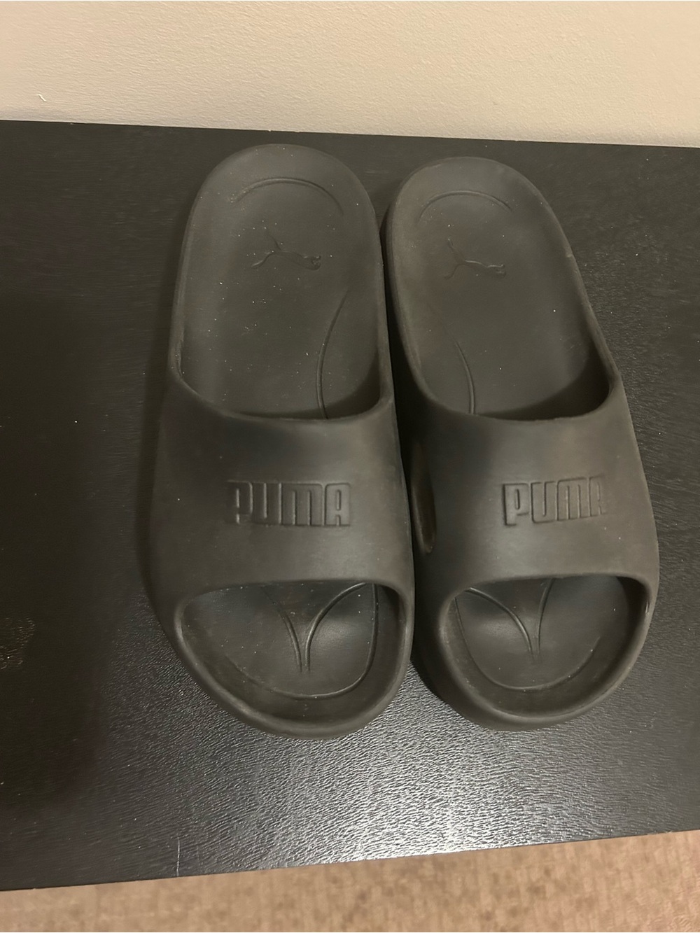 Puma Black Slide Sandals. Women’s size 8